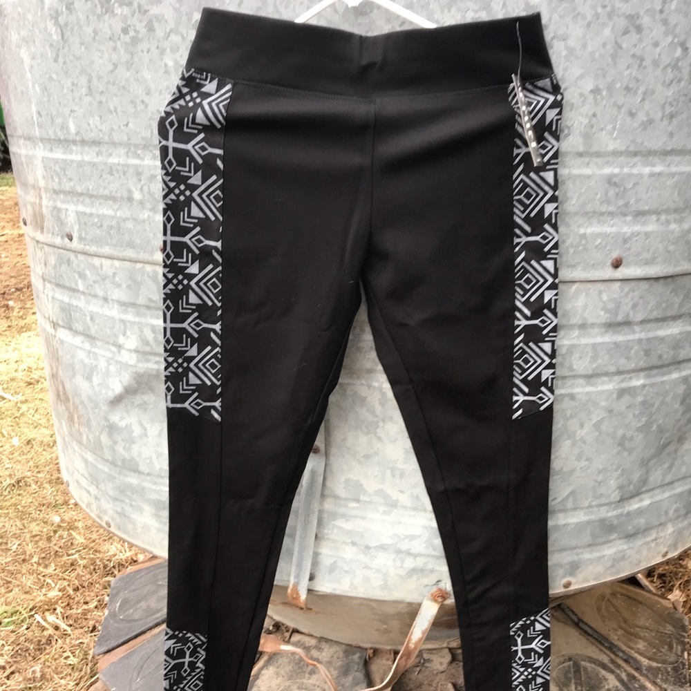 Cruel Girl Geometric Tall Leggings Black Medium